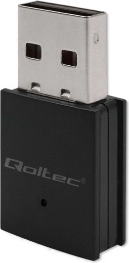 Мини безжичен wi‑fi адаптер ac с bluetooth 4.0 QOLTEC, USB, до 600 Mb/s