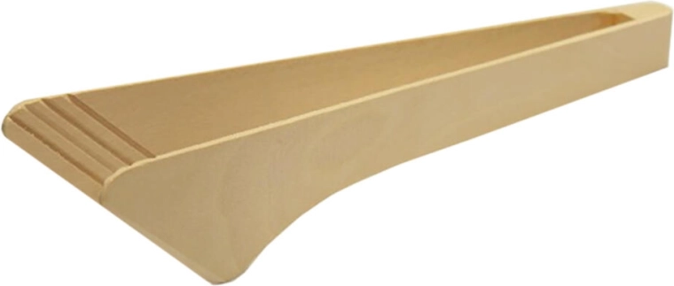 Wide beech wood kitchen tongs 30 cm