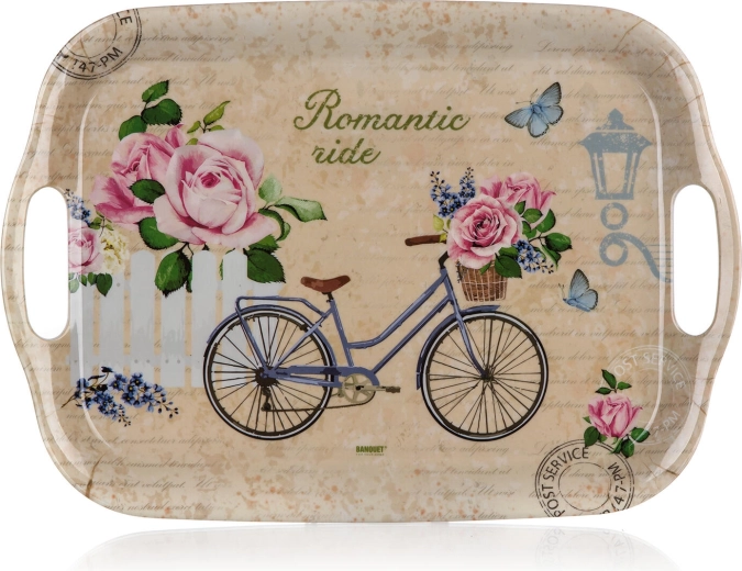 Меламинов поднос за сервиране Romantic Ride 36 × 25,5 см с дръжки