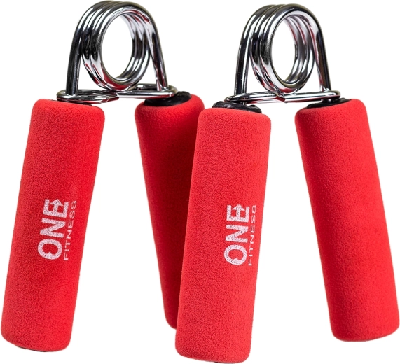 Тренажор за стискане ONE FITNESS с дунапренови дръжки, 2 бр.