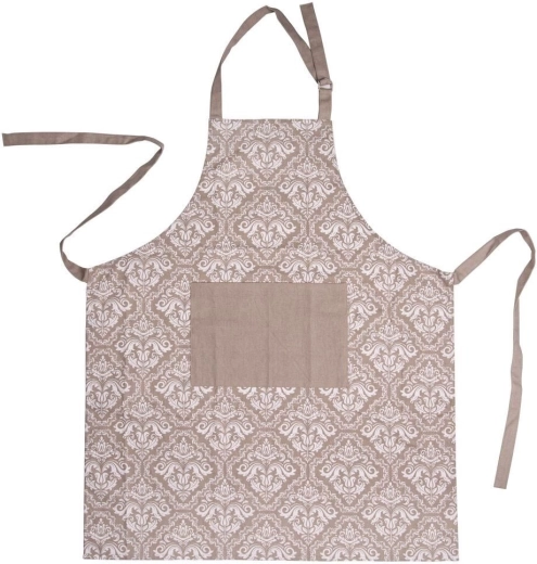Cotton kitchen apron with pocket and ties
