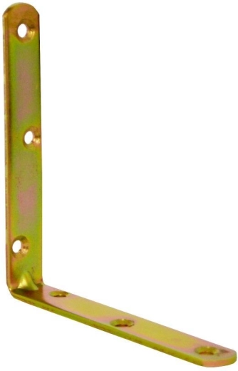 Ъгъл с ребро 120 × 18 × 3 mm жълт, поцинкован (10 бр.)