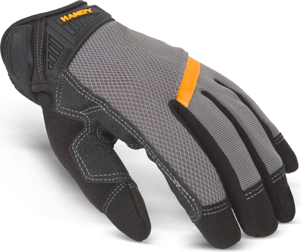 Protective work gloves with touchscreen function, size M