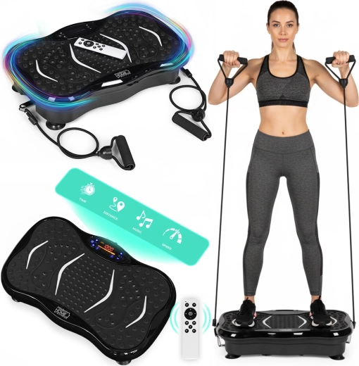 Anti-Cellulite Vibration Platform with Resistance Bands and Remote Control MODERNHOME