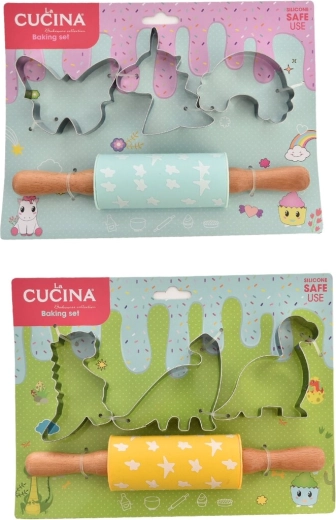 Детски комплект за печене DINO (4 бр., 2 варианта)