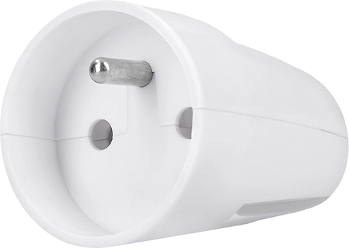 Solight straight plug IP20 white - 1 piece