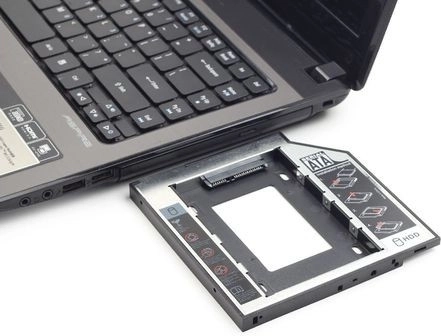 Адаптер за оптично устройство 12,7 мм за 2,5-инчов SATA HDD/SSD
