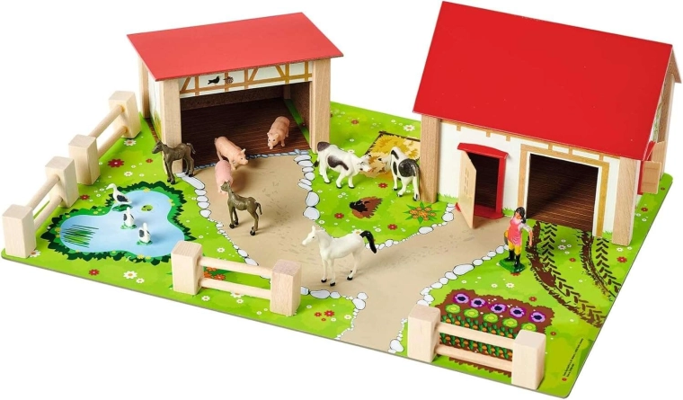 Реалистична дървена ферма за безкрайна игра