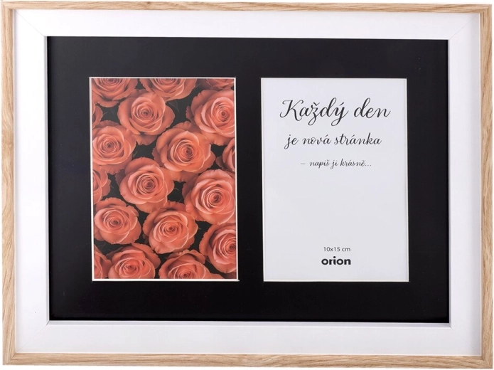 Wooden collage photo frame for 2 photos 10 × 15 cm, beige, 24 × 29 cm