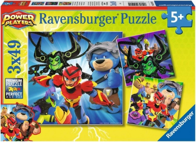 Пъзел Ravensburger Power Players 3×49 части