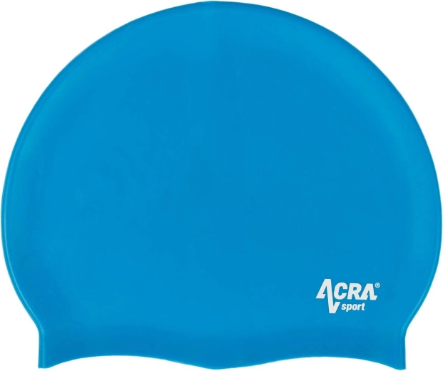 ACRA silicone swim cap light blue - 1 piece