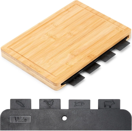 Set of 5 Cutting Boards with Stand Vilde