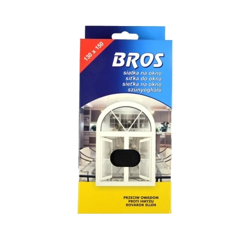 Мрежа против насекоми за прозорец 130 × 150 см BROS, черна
