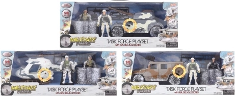 Military set with sound and light, battery-powered