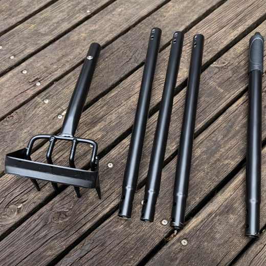 4-piece metal handle for easy storage