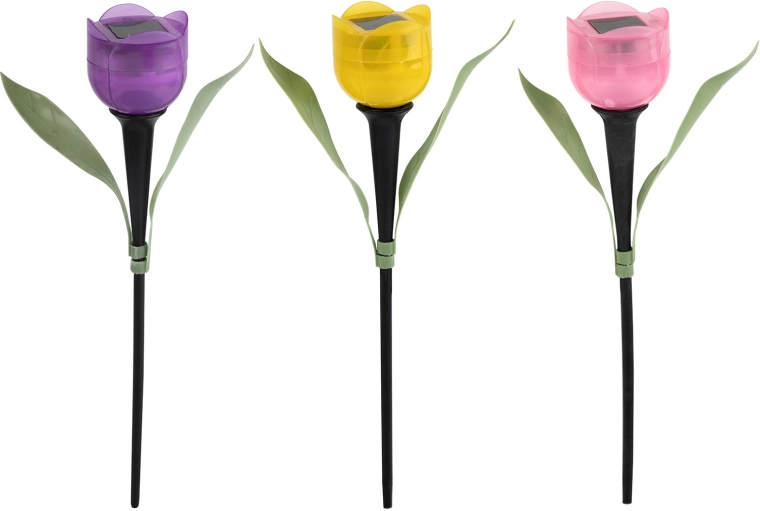 Solar garden tulip lamp with LED, mixed colors