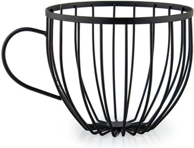 Kitchisimo wire bowl with handle black 15 cm