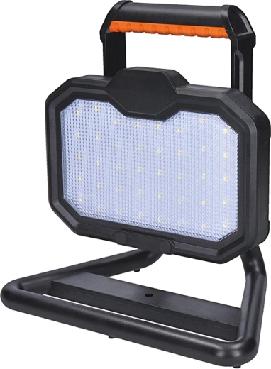Solight преносим акумулаторен LED прожектор 20 W 2000 lm оранжево-черен