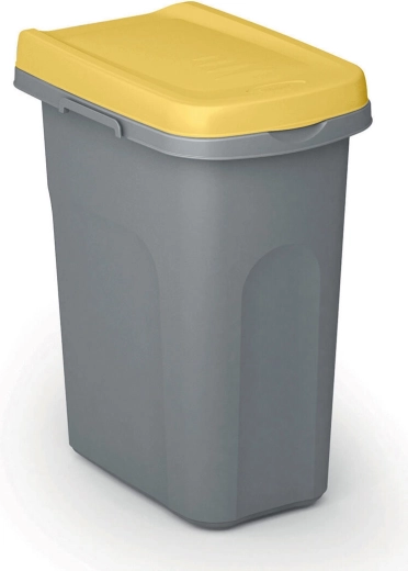 Кош за разделно събиране на отпадъци Home Eco System 40 l, сив с жълт капак