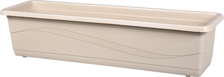 Plastic Planter Box Lobelia Modern 40 cm light brown