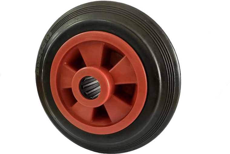 Replacement wheel with plastic rim 160 mm, 15 mm hub