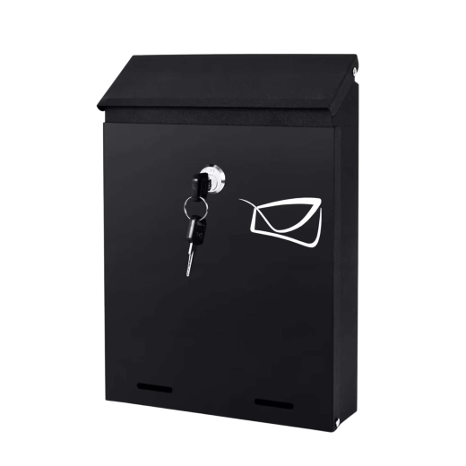 HERON Mailbox, steel, lockable, 26 × 18.5 × 5.5 cm