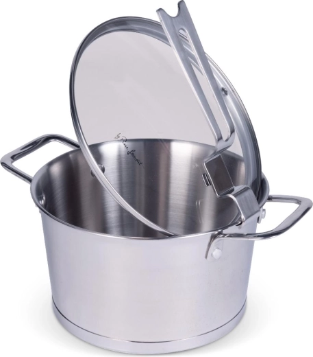 Lamart stainless steel saucepan with lid Conic 18 cm, 2.4 l