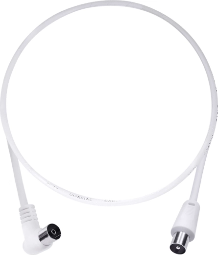 Solight antenna coaxial cable 3C2V with combined connectors 1.5 m white - 1 piece