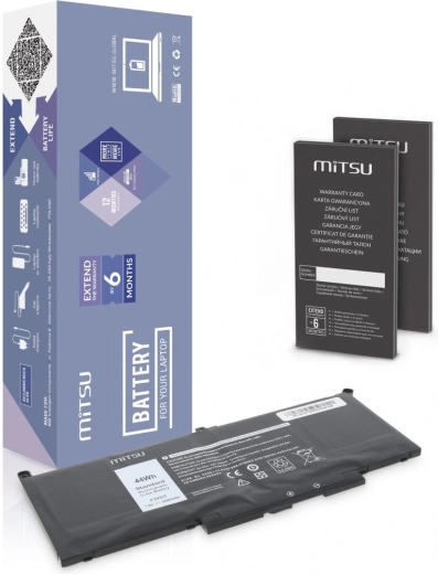 MITSU battery for Dell Latitude 7390 and 7490, 5800 mAh, 44 Wh, 7.6 V