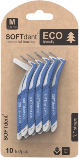 Softdent ECO interdental brushes 0.6 mm M, angled