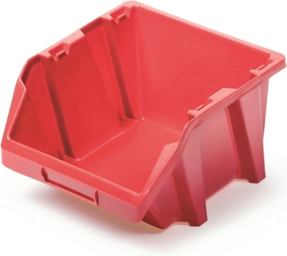 Prosperplast Bineer Short Plastic Storage Box, Red