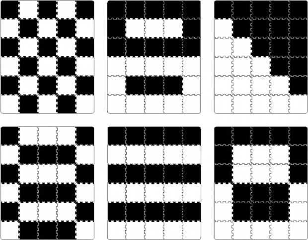 Flexible puzzle system: assemble it your way
