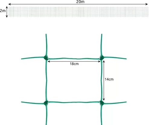 Голяма площ 2 × 20 м за обилна растителност