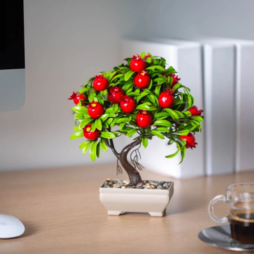 Artificial pomegranate plant 18 × 24 cm