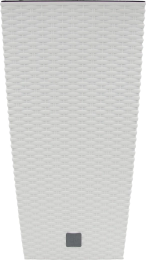 Plastic Planter Rato Square 26.5 × 26.5 × 50 cm white