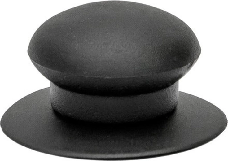 Plastic handle for glass lid