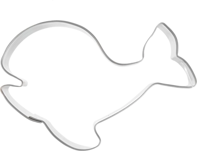 Stainless steel whale-shaped cookie cutter