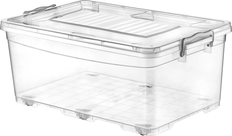 Кутия за съхранение с колелца 40 л прозрачна MULTI BOX