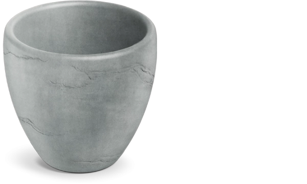 Cano Flower Pot 40 cm Concrete Gray – modern plastic planter for indoor and outdoor use