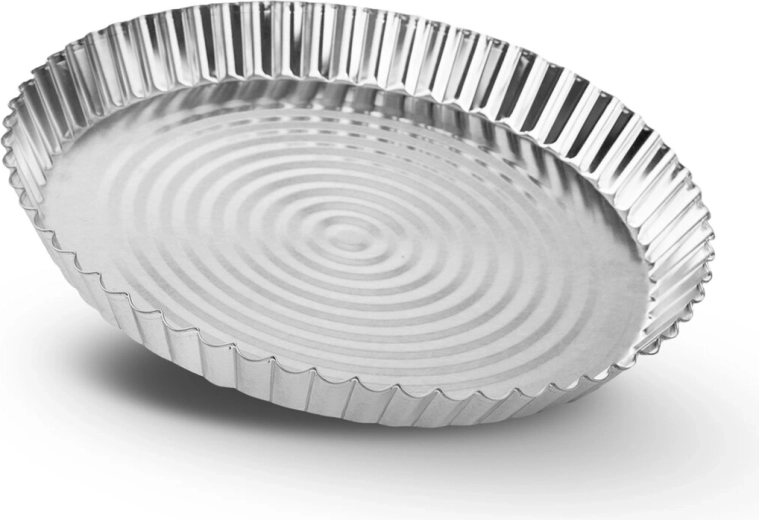 Tinned flat baking pan for cake and pizza, 20 cm