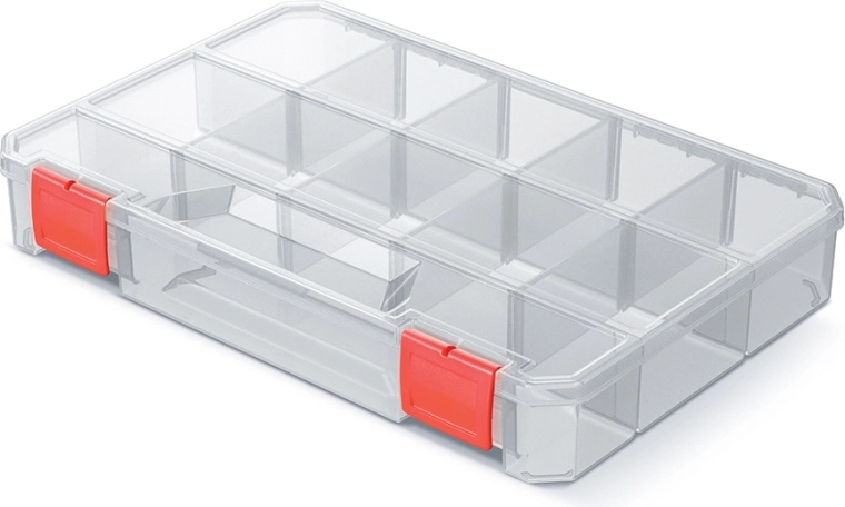 Органайзер SQR BOX с прозрачен капак 27,5 × 18,6 × 4,1 cm