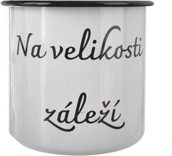 White enamel mug 1 l