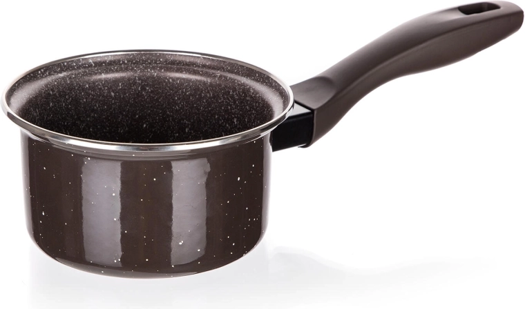 Saucepan with non-stick enameled surface 14 cm Granite dark brown