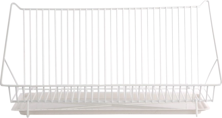 Uszatka single-tier dish drainer 55 cm, white, with drip tray