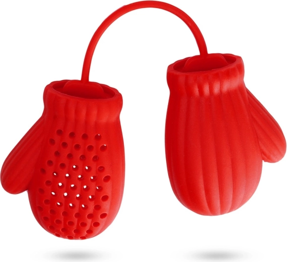Silicone tea infuser red mitten