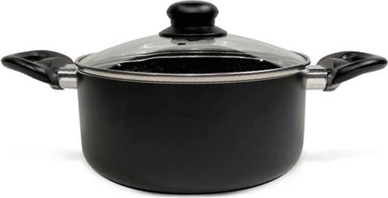 Kitchisimo Nero касерола с капак 20 см, 2,5 л, незалепващо покритие