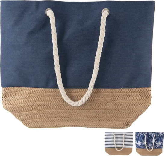 Cotton and jute beach bag 47 × 16 cm (mix)