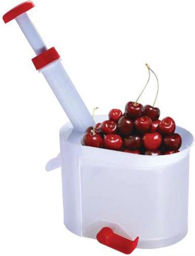 Cherry and Olive Pitter Toro with Vacuum Base