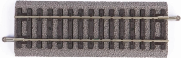 Piko straight track G115 with roadbed, H0