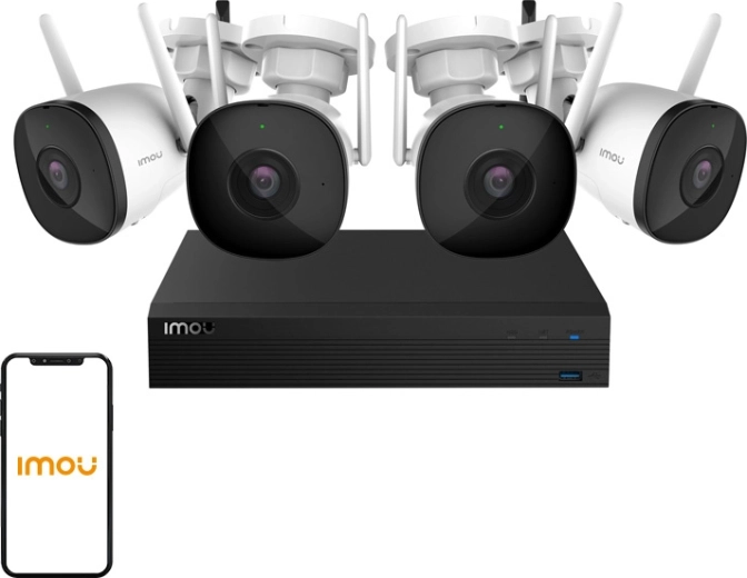 IMOU kit-pro Wi‑Fi система за видеонаблюдение с 4× камера Bullet 2C и NVR с 1 TB